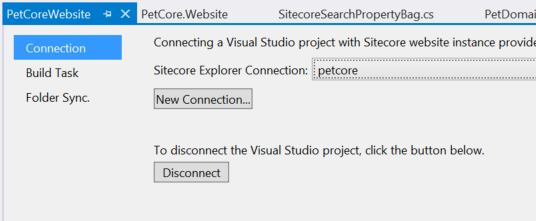 Choose an instance of Sitecore from the dropdown