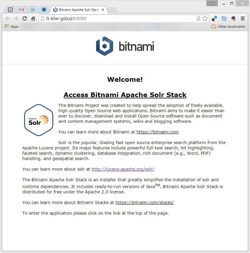 Bitnami Installation Step 7